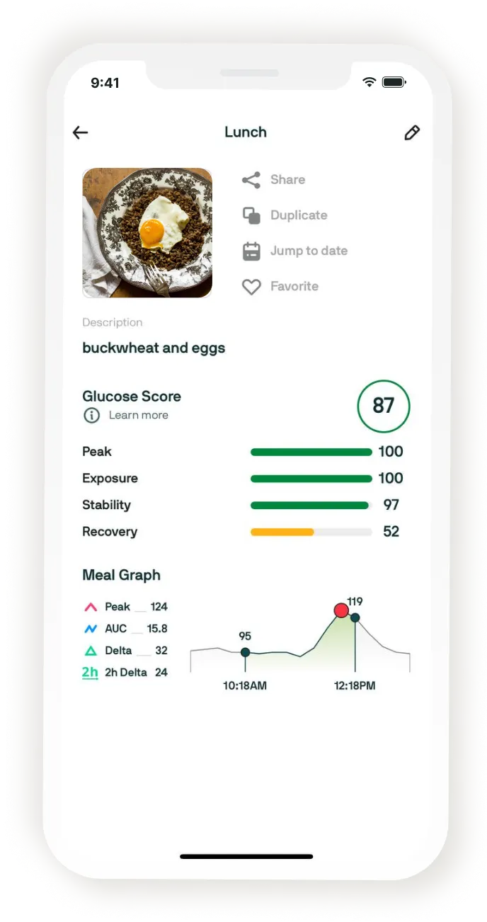 Nutrisense App Screen