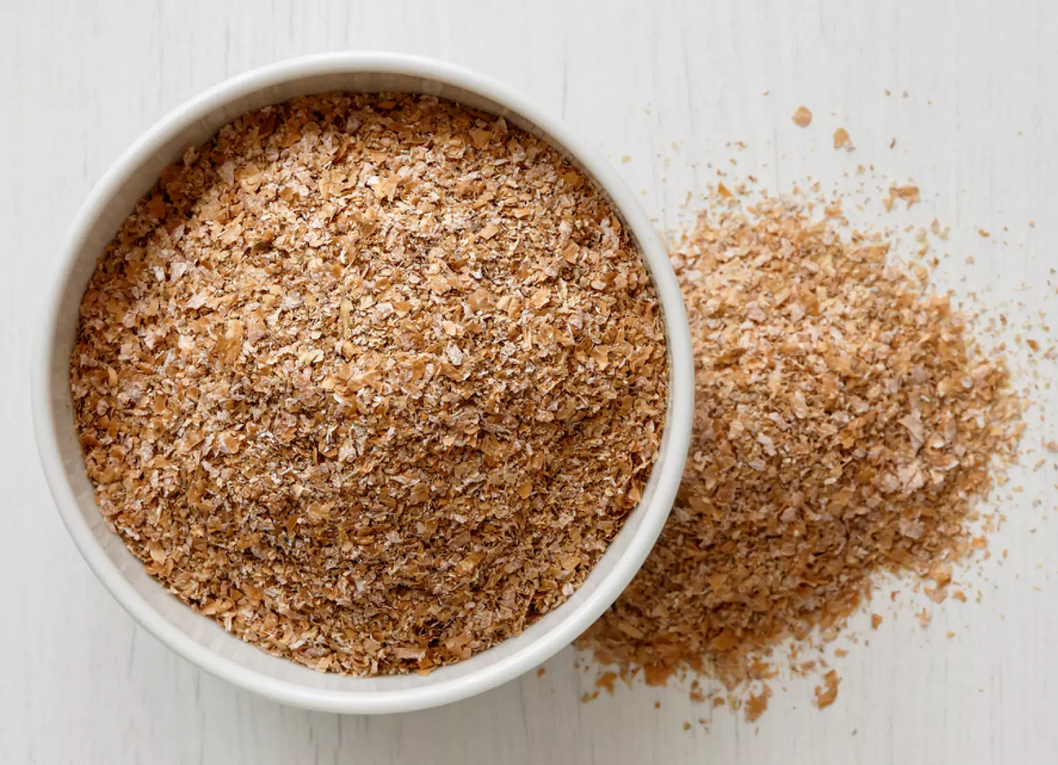 A bowl of wheat bran