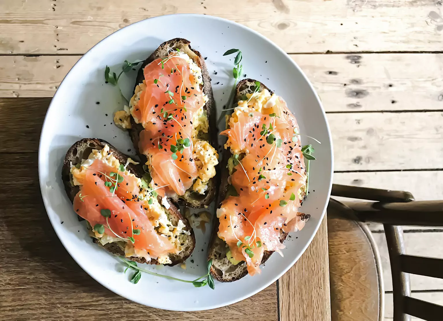 salmon lox on toasts