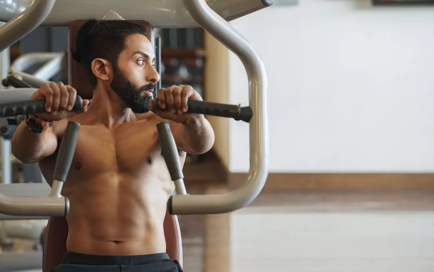 a person working out in the gym 