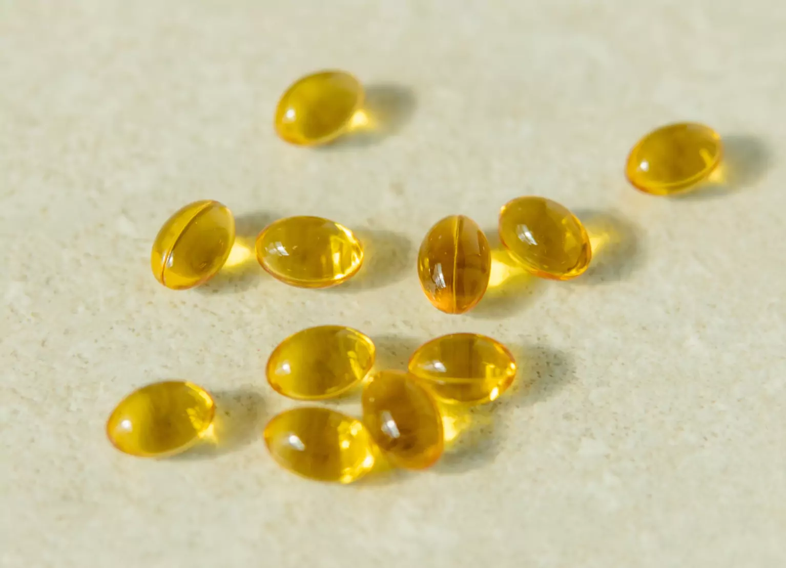 A tabletop with omega 3 capsule