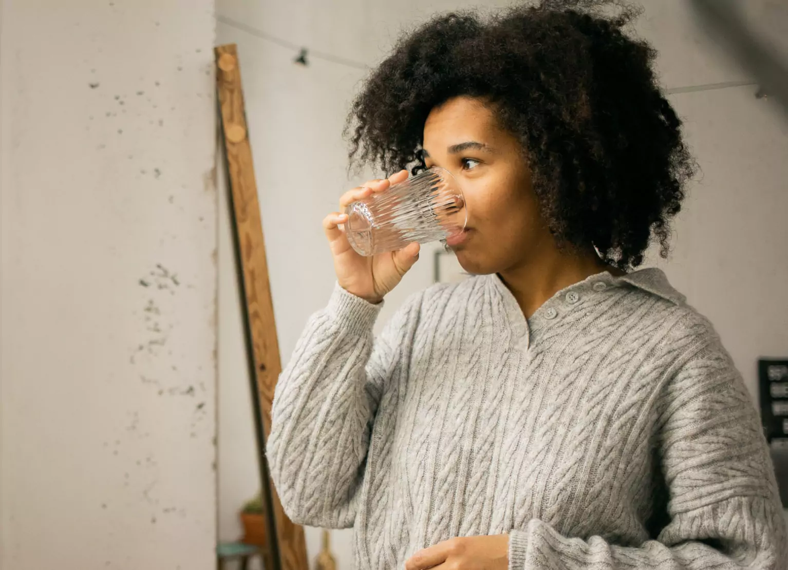 girl drinking water