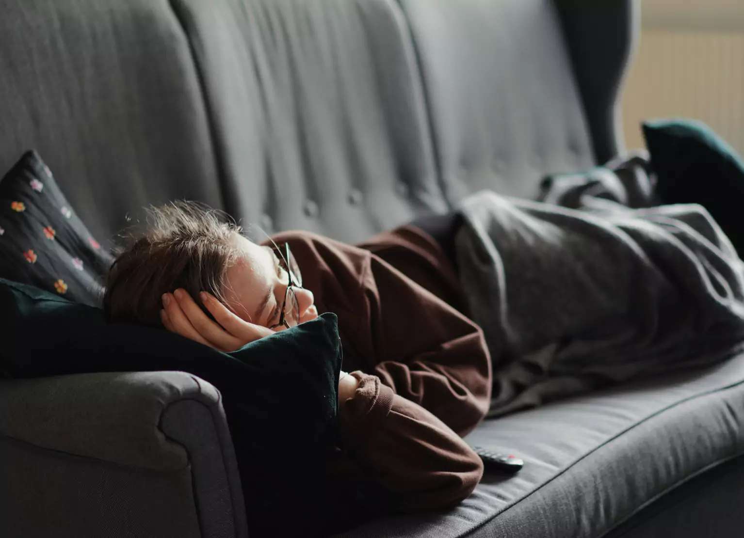 Person asleep on the couch