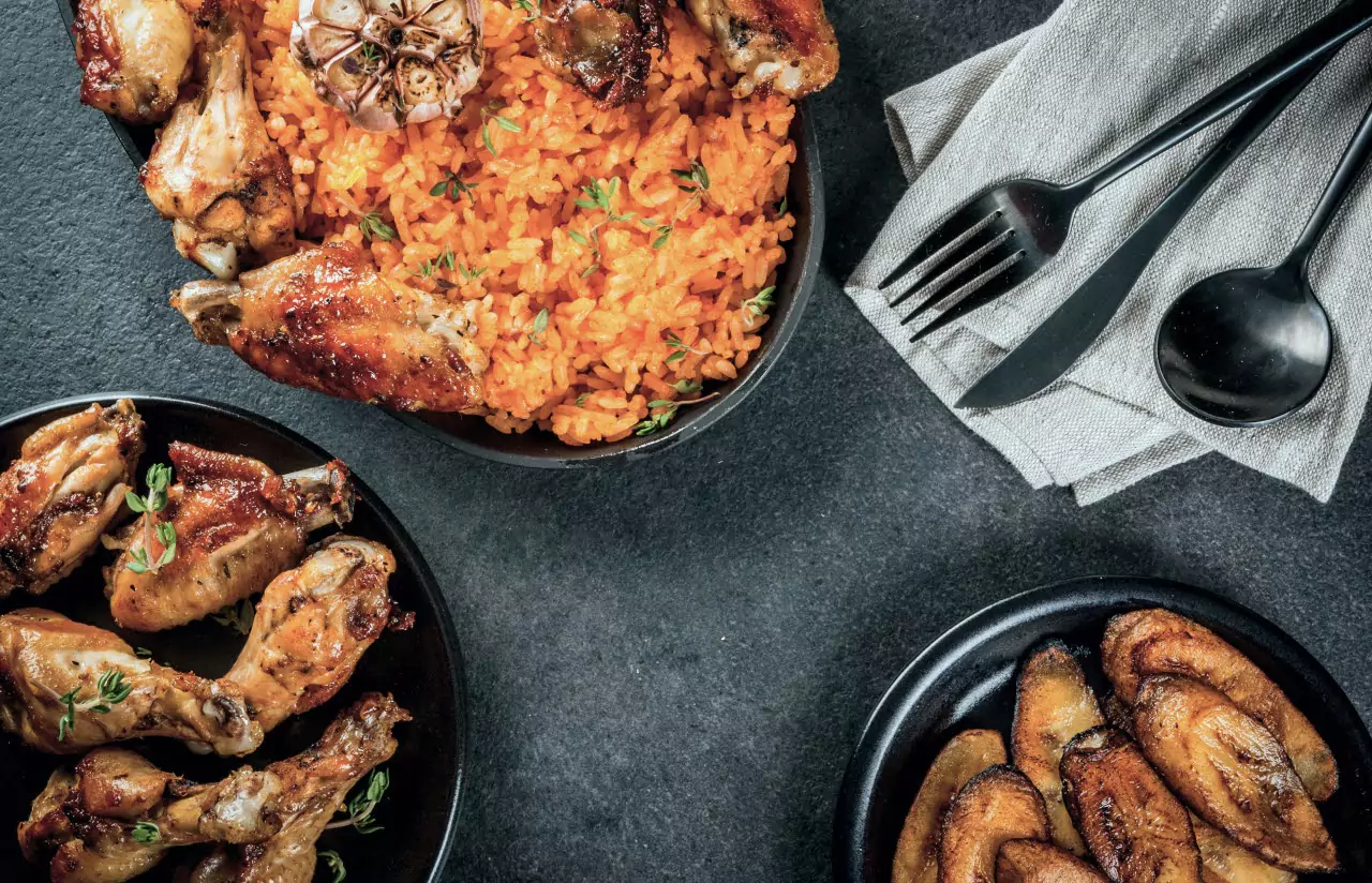 traditional Kwanzaa foods on plates