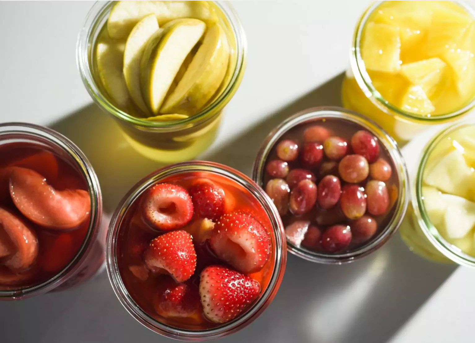 a few jars of canned fruits