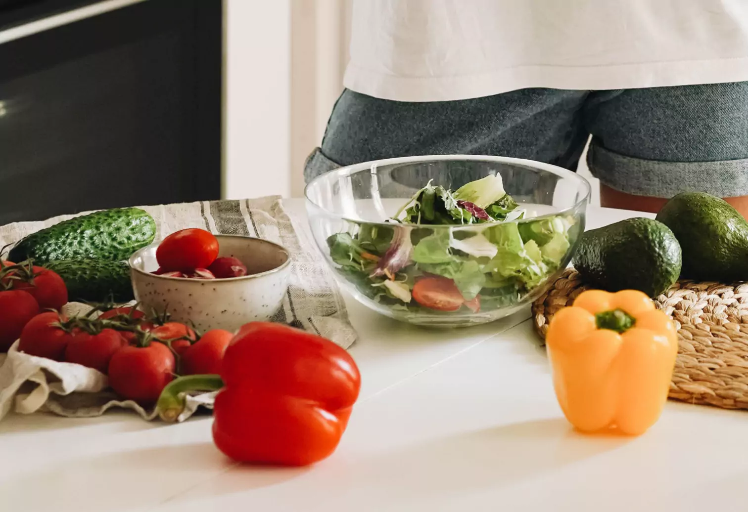 a salad with mixed veggies