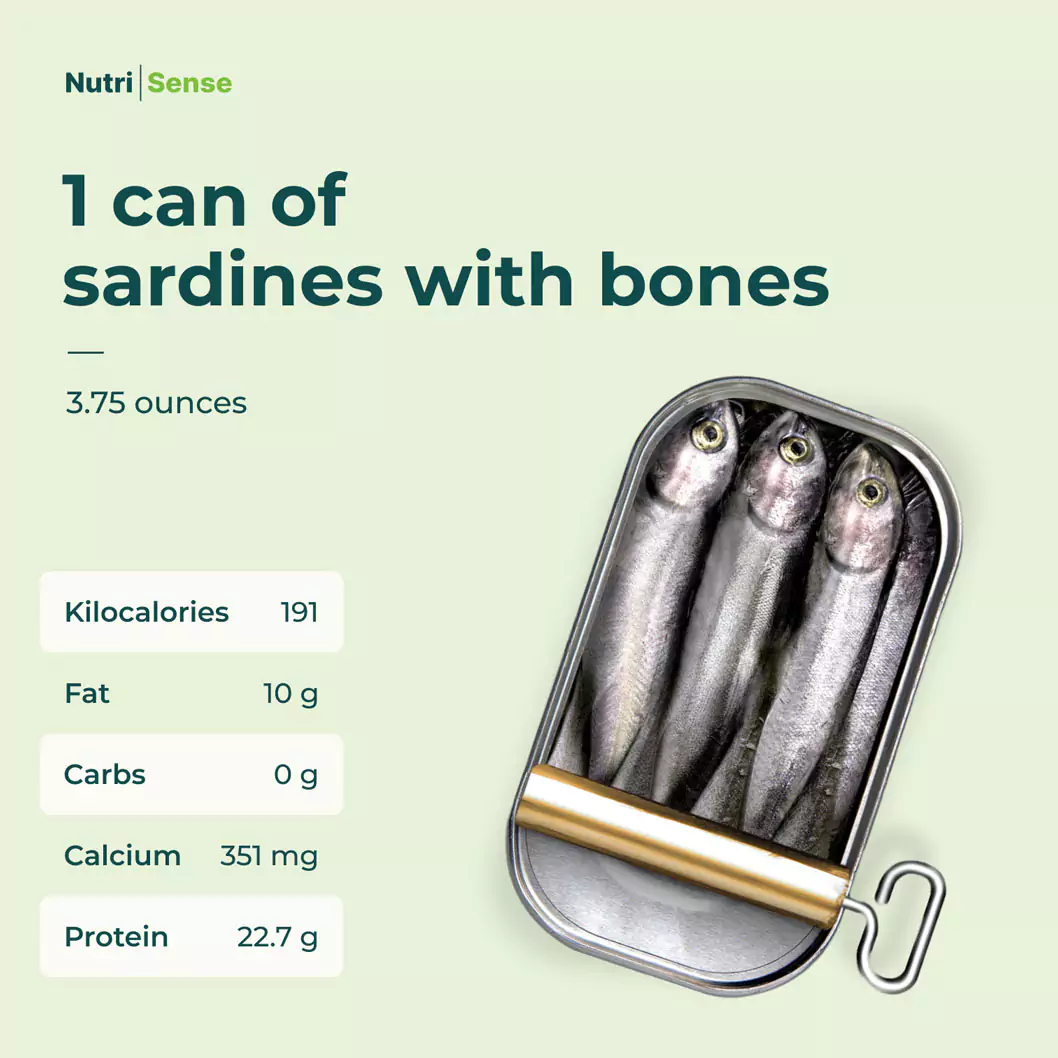 macros of one can of sardines with bones