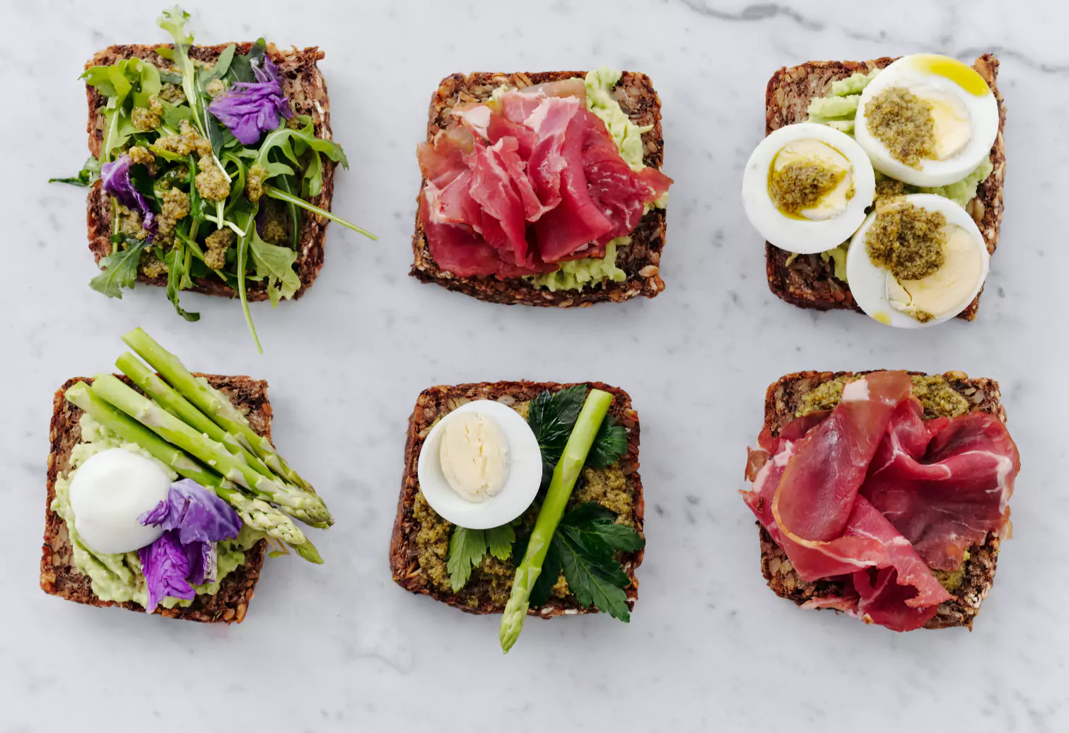 six types of toasts