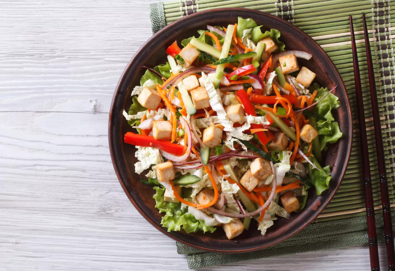 a plate of Tofu Salad