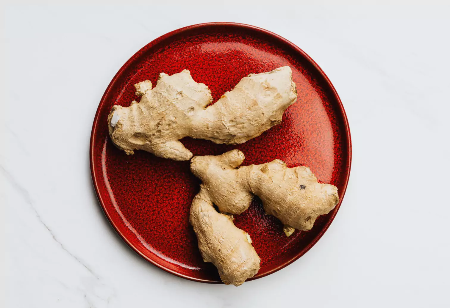 a plate of ginger