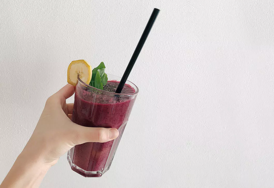 a glass of smoothie 