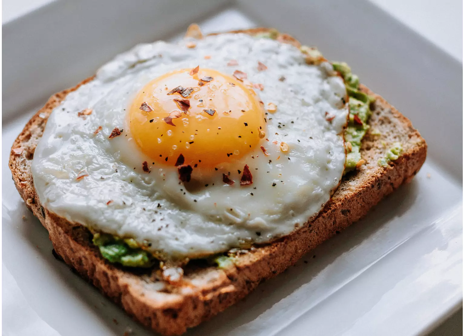 a fried egg on toast