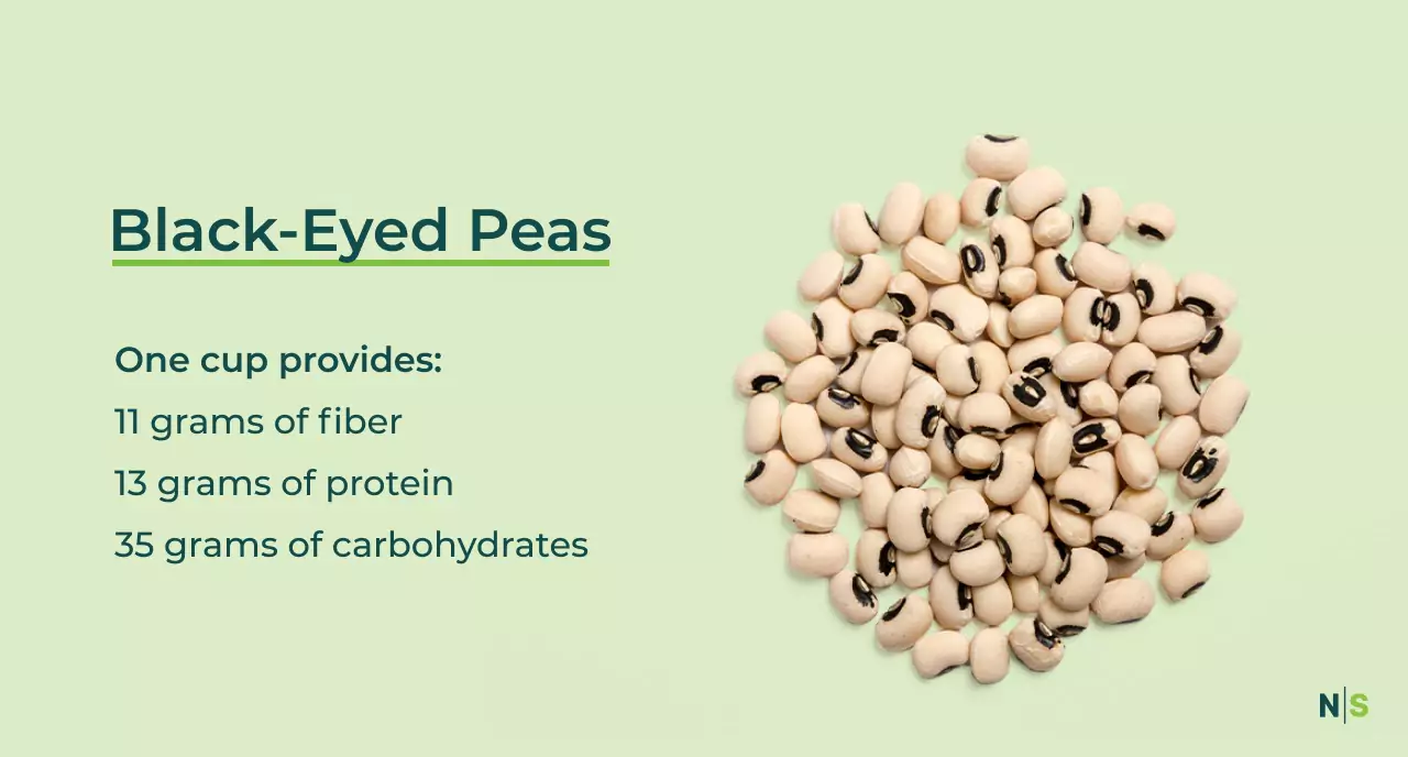 The nutritional content of black-eyes peas