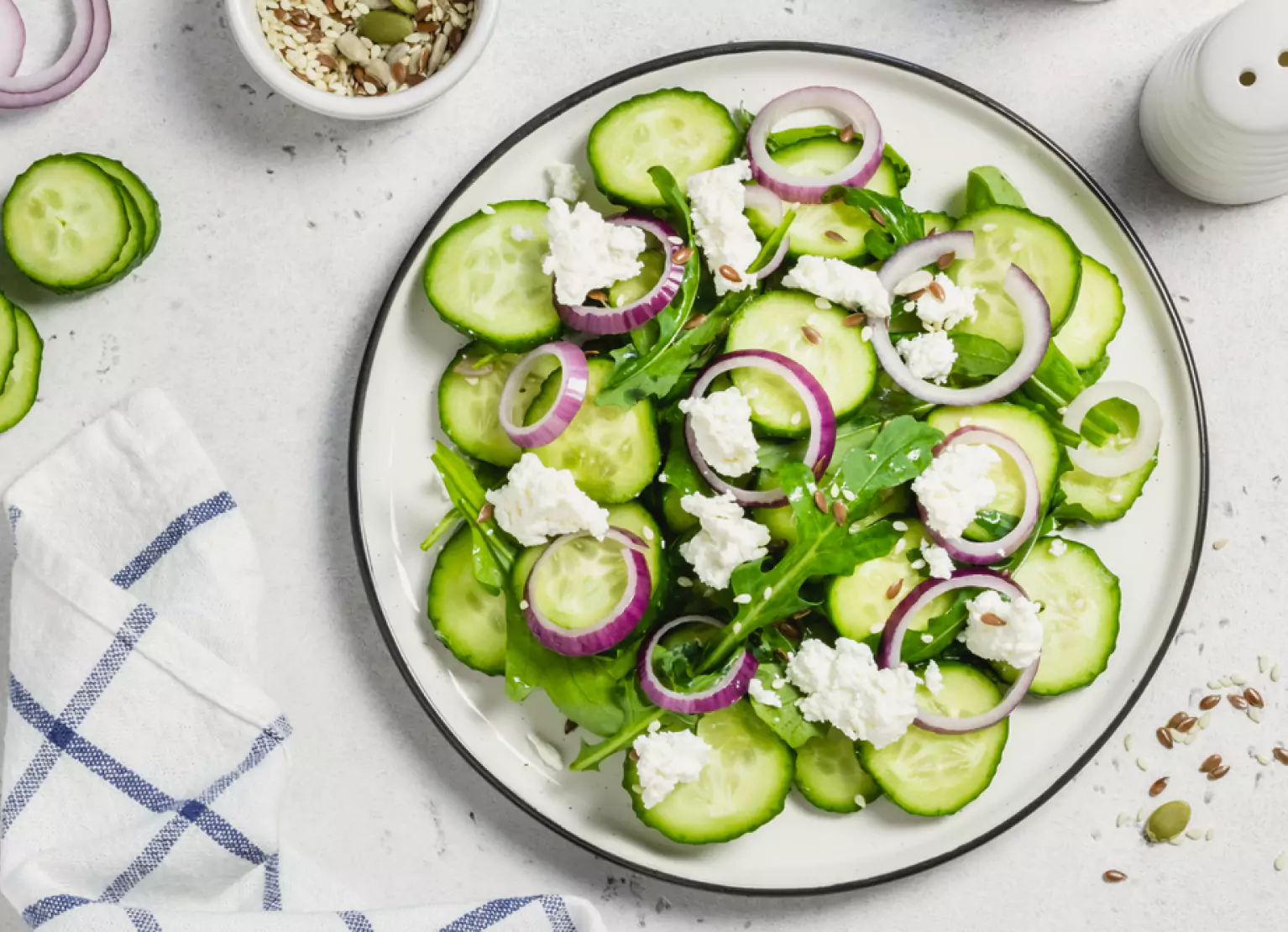 Cucumber and onion salad