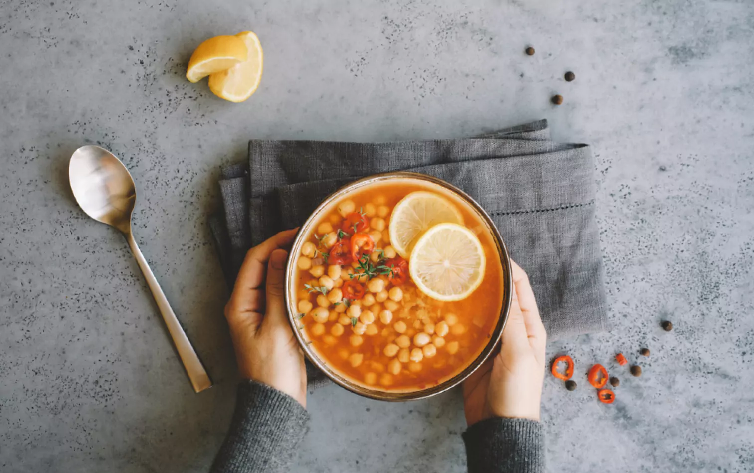 a bowl of Moroccan Vegetarian Stew