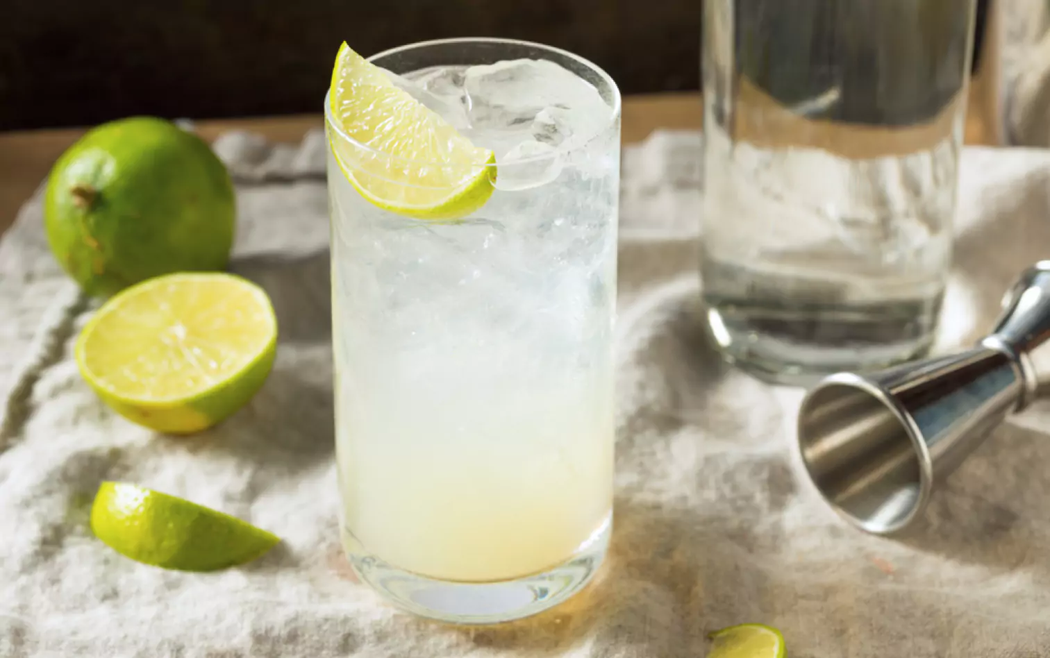 a glass of Lime Rickey