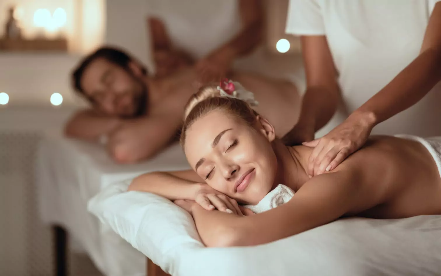 a couple having a massage 