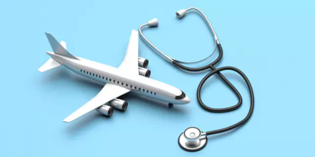 a plane and a stethoscope