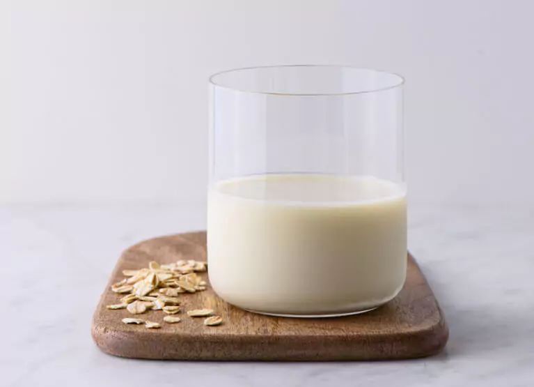 glass of oat milk