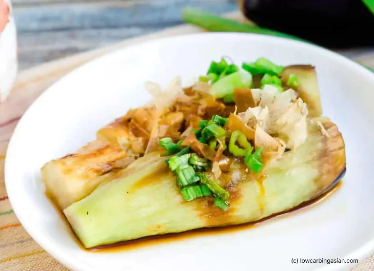 Japanese Roasted Eggplant Yakinisu by Low Carbing Asian