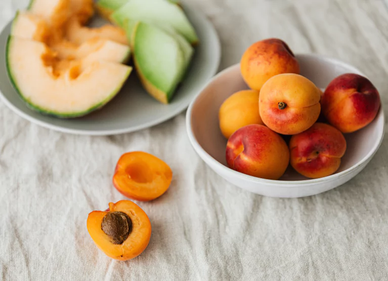 a few bowls of cut up fruit