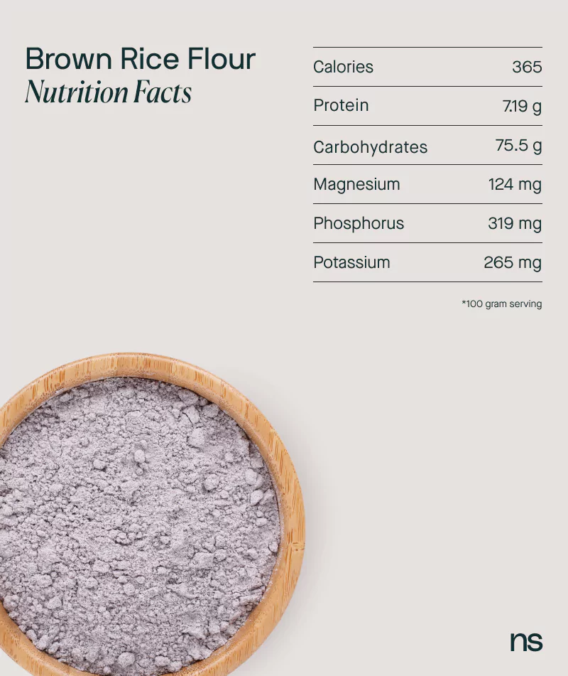 brown rice flour nutrition facts