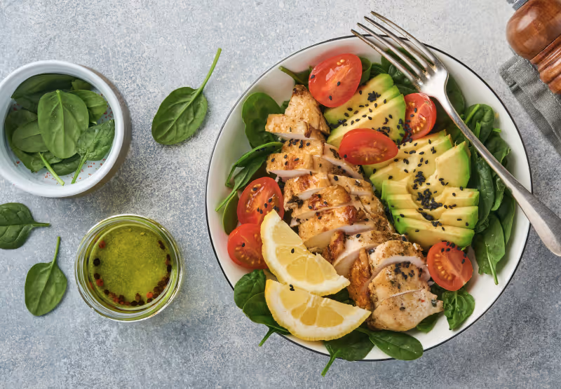 Bowl of chicken and veggies