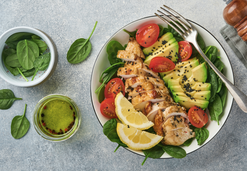 Bowl of chicken and veggies