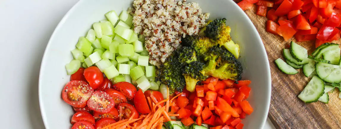 a plate of veggies