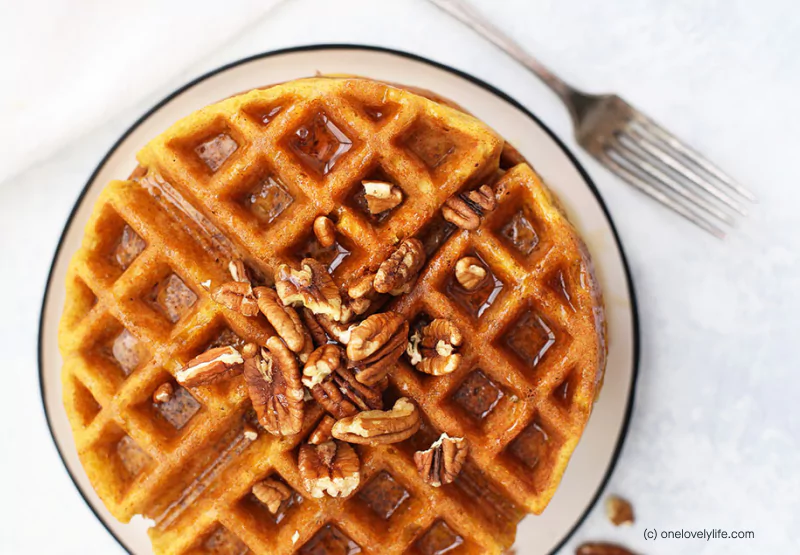 gluten free pumpkin waffle