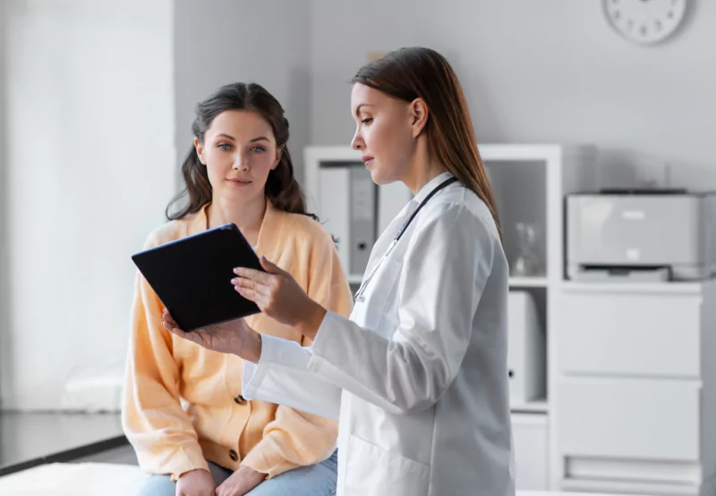 a doctor consulting with a patient