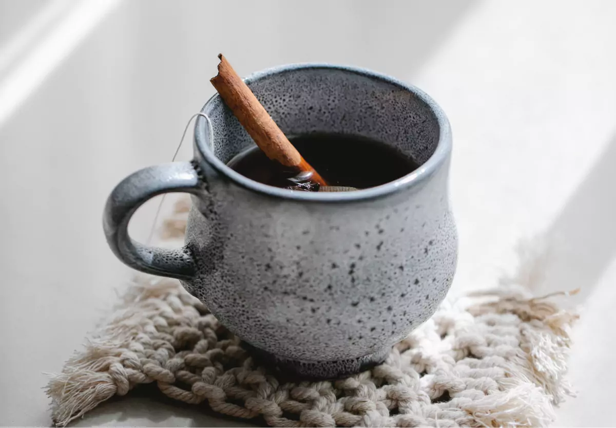 a mug of cinnamon tea