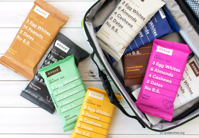 A variety of RXBAR snack bars