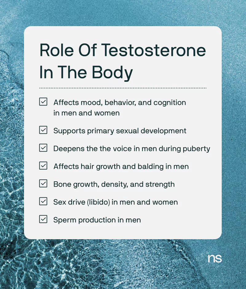 the role of testosterone in the body checklist