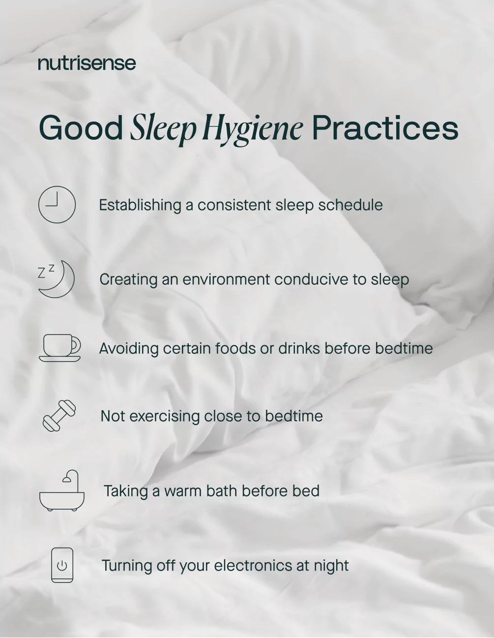 good sleep hygiene practices list