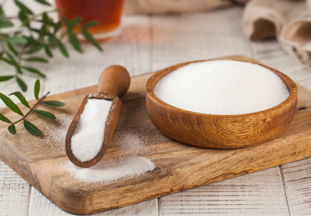 a bowl of erythritol sweetener