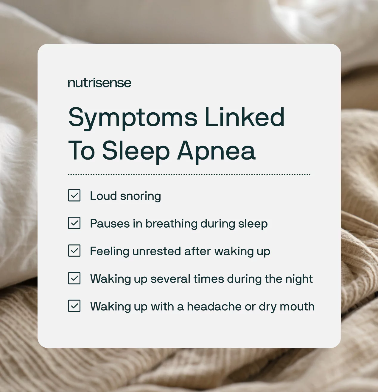 symptoms of sleep apnea