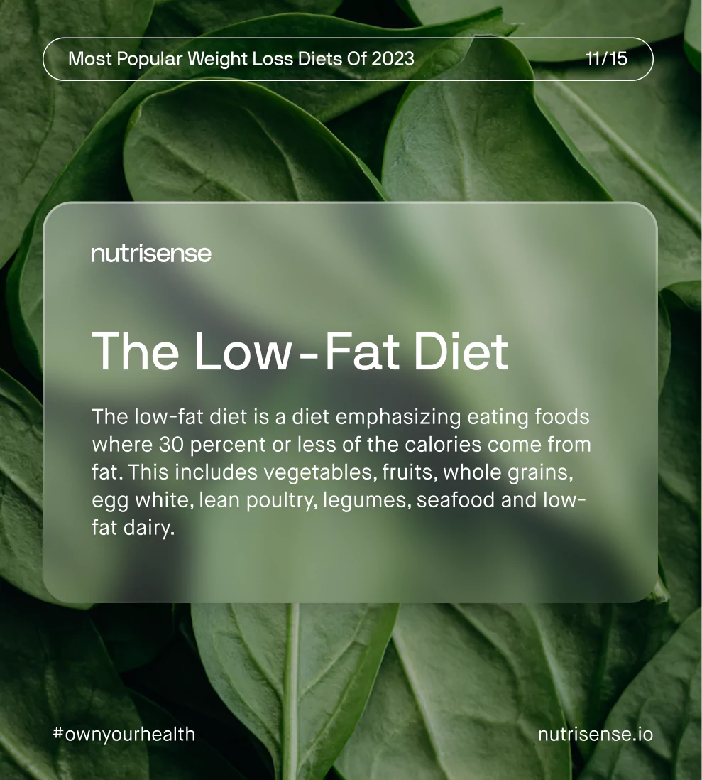 facts about the low fat diet