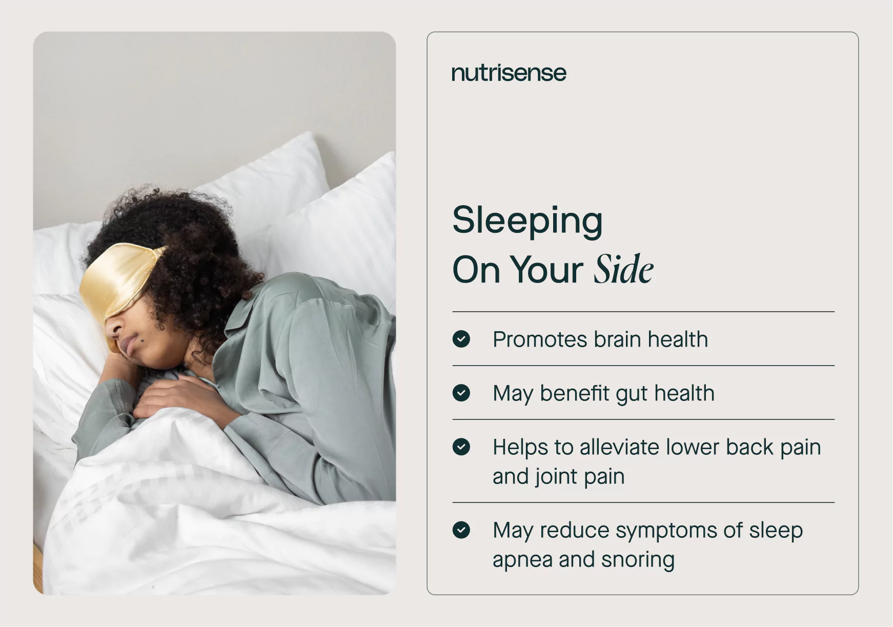 Sleep Tight: The Top 3 Sleeping Positions for a Better Night's Rest -  Nutrisense Journal