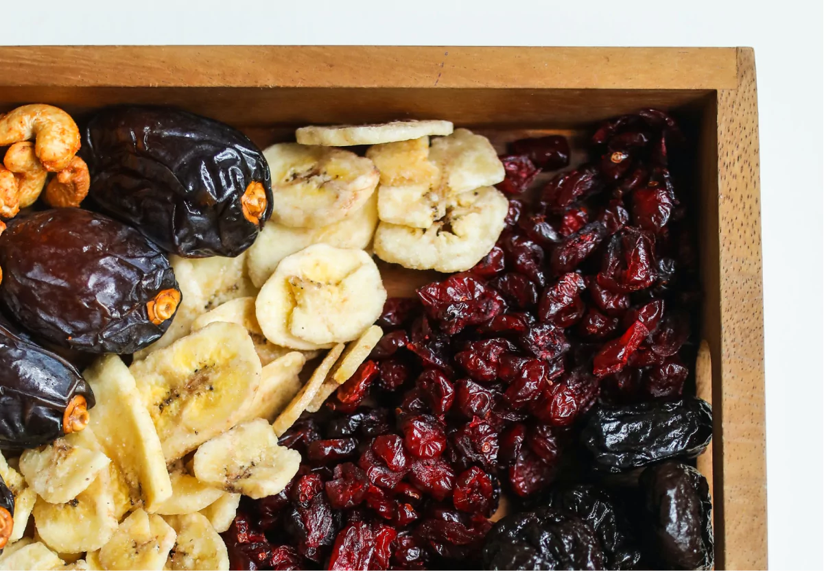 a box of dried fruit