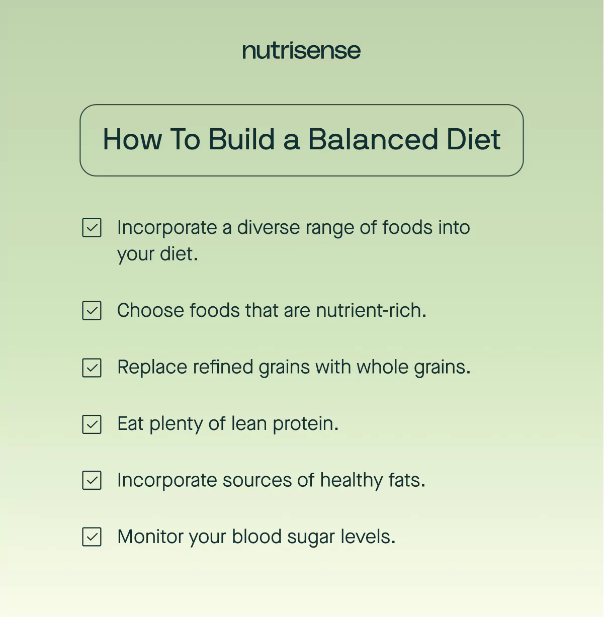 tips for building a healthy and balanced diet