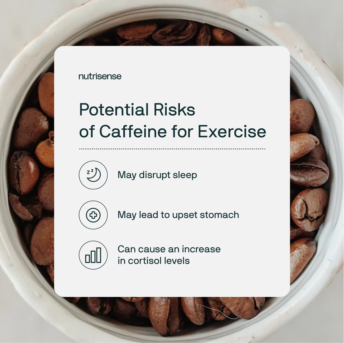 list of potential risks of caffeine for exercise