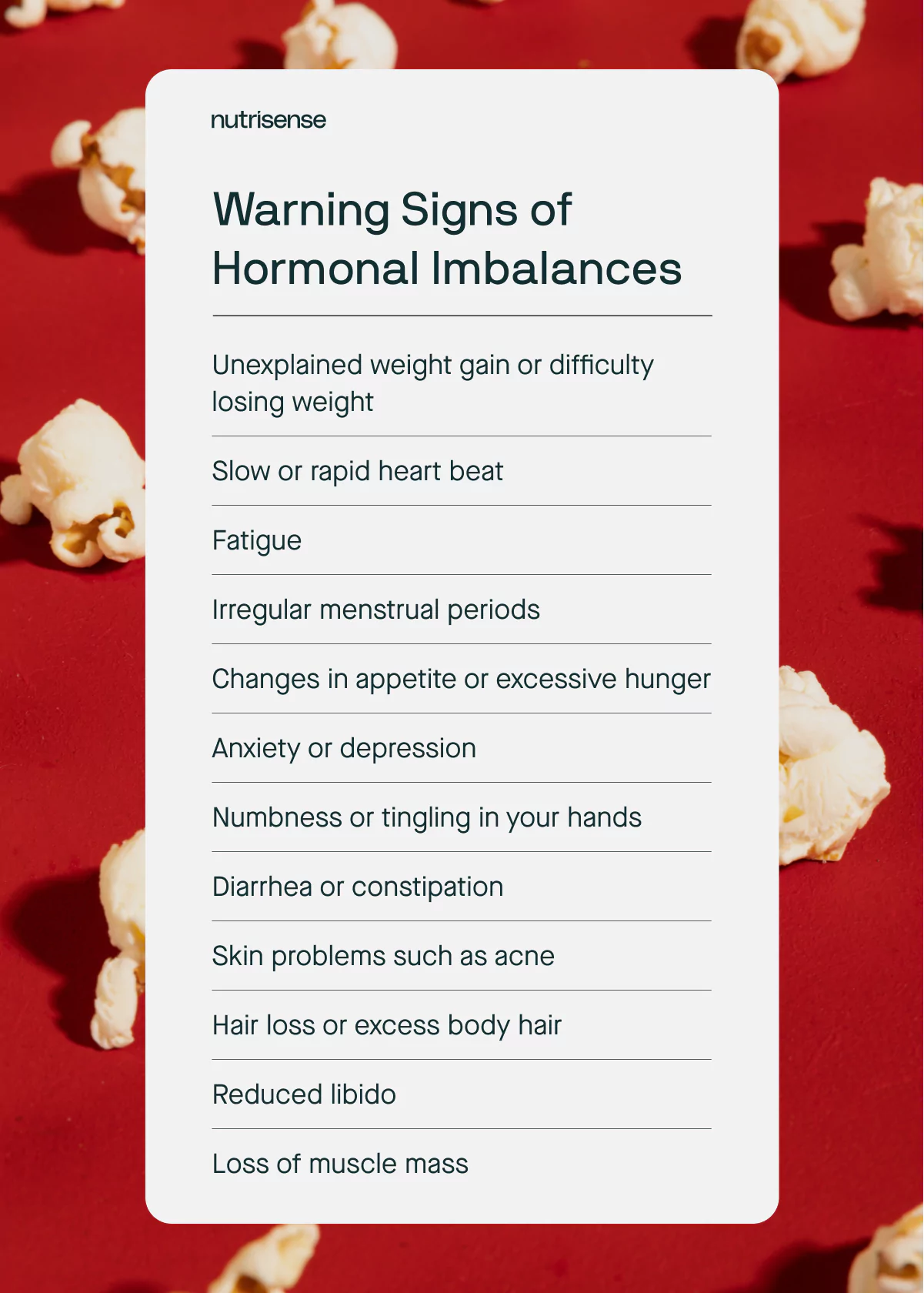 warning signs of hormonal imbalances list