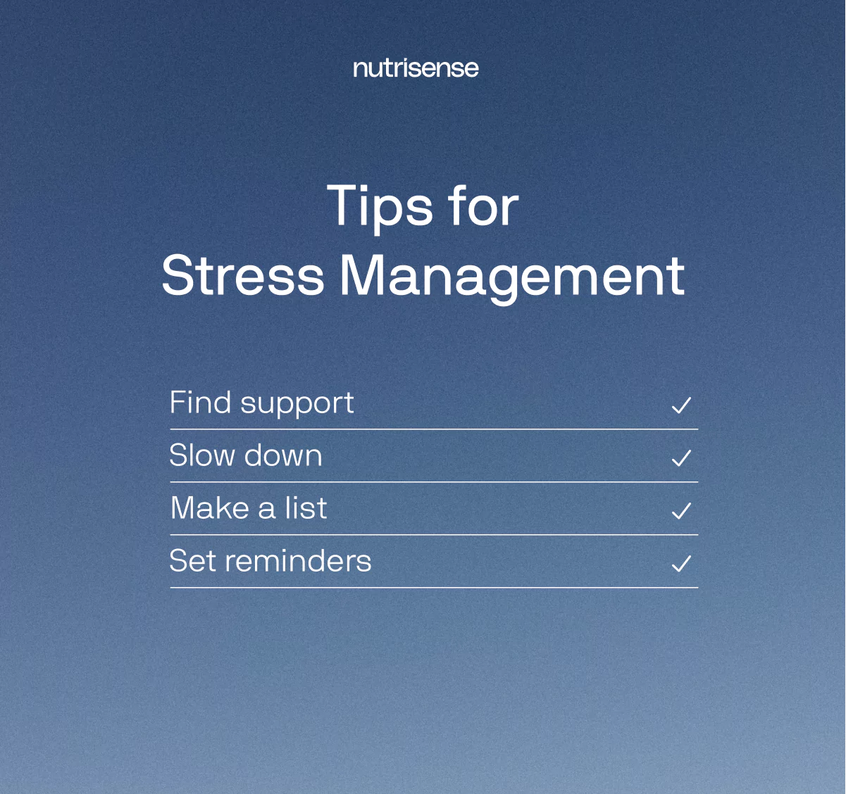 tips for stress relief list