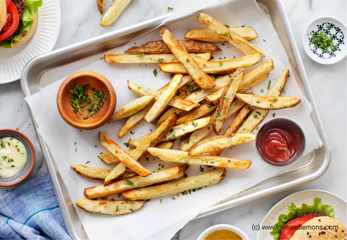 a plate of air fryer french fries