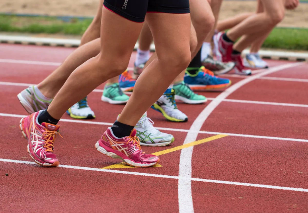 runners starting a race on a track