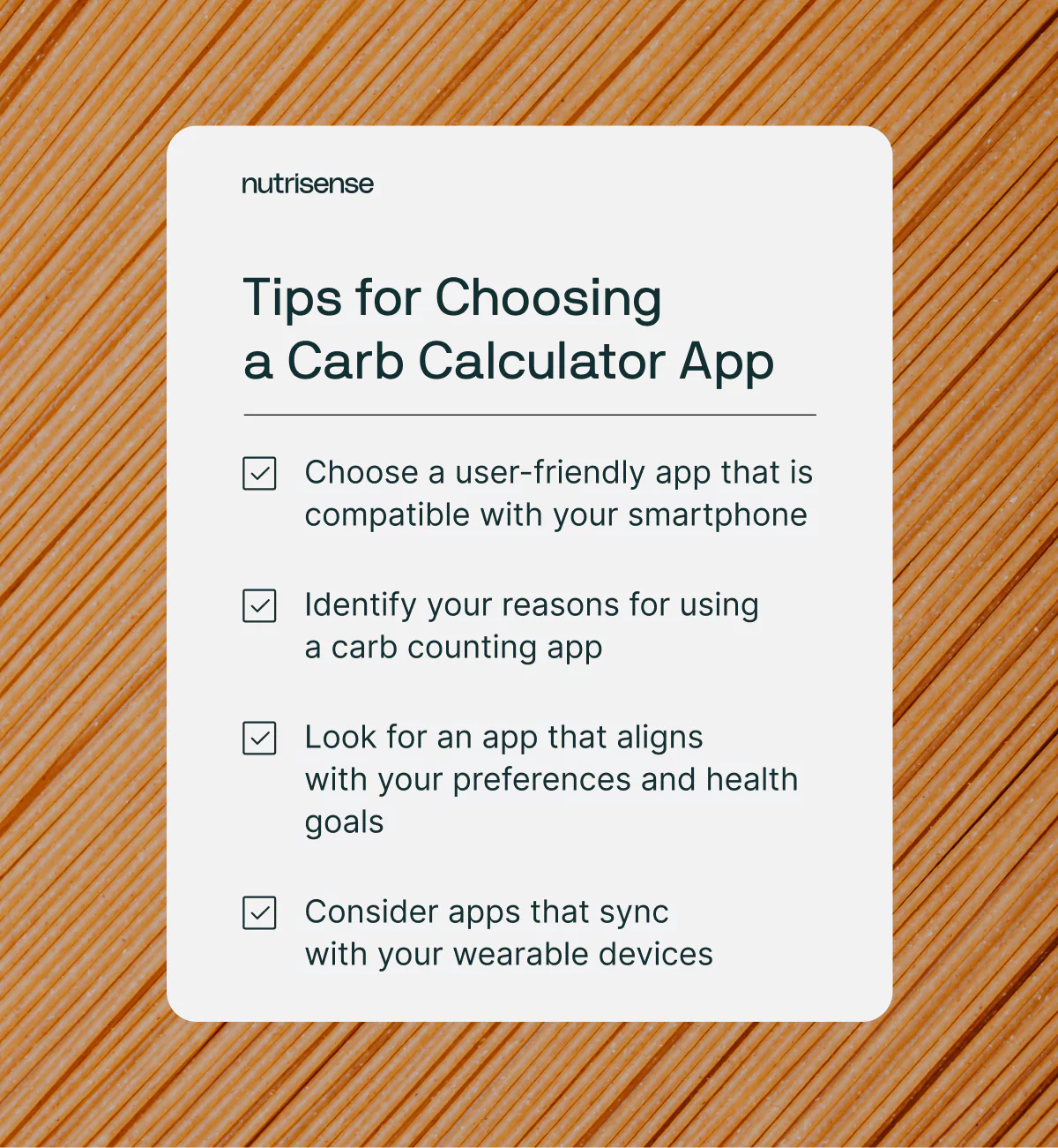 tips for choosing a carb calculator app