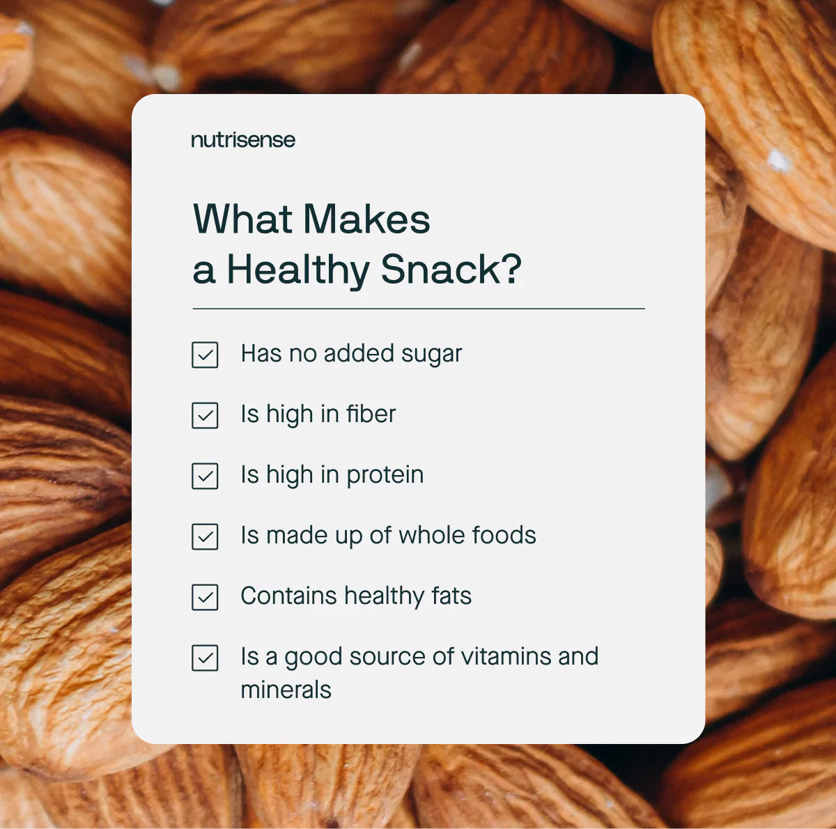 list of things that make a healthy snack