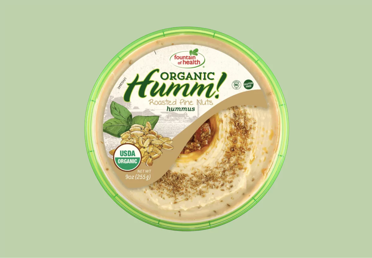 organic pine nut roasted hummus