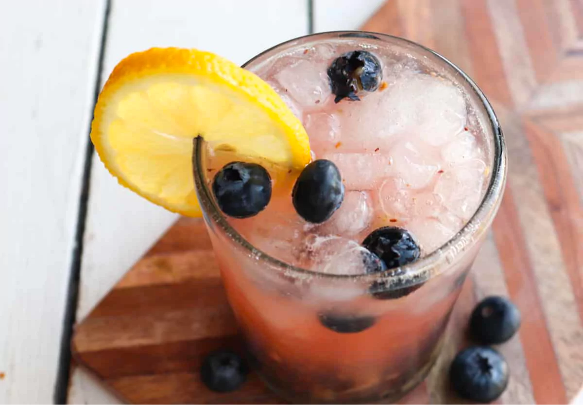 citrus berry kombucha mocktail